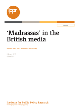 'Madrassas' in the British Media