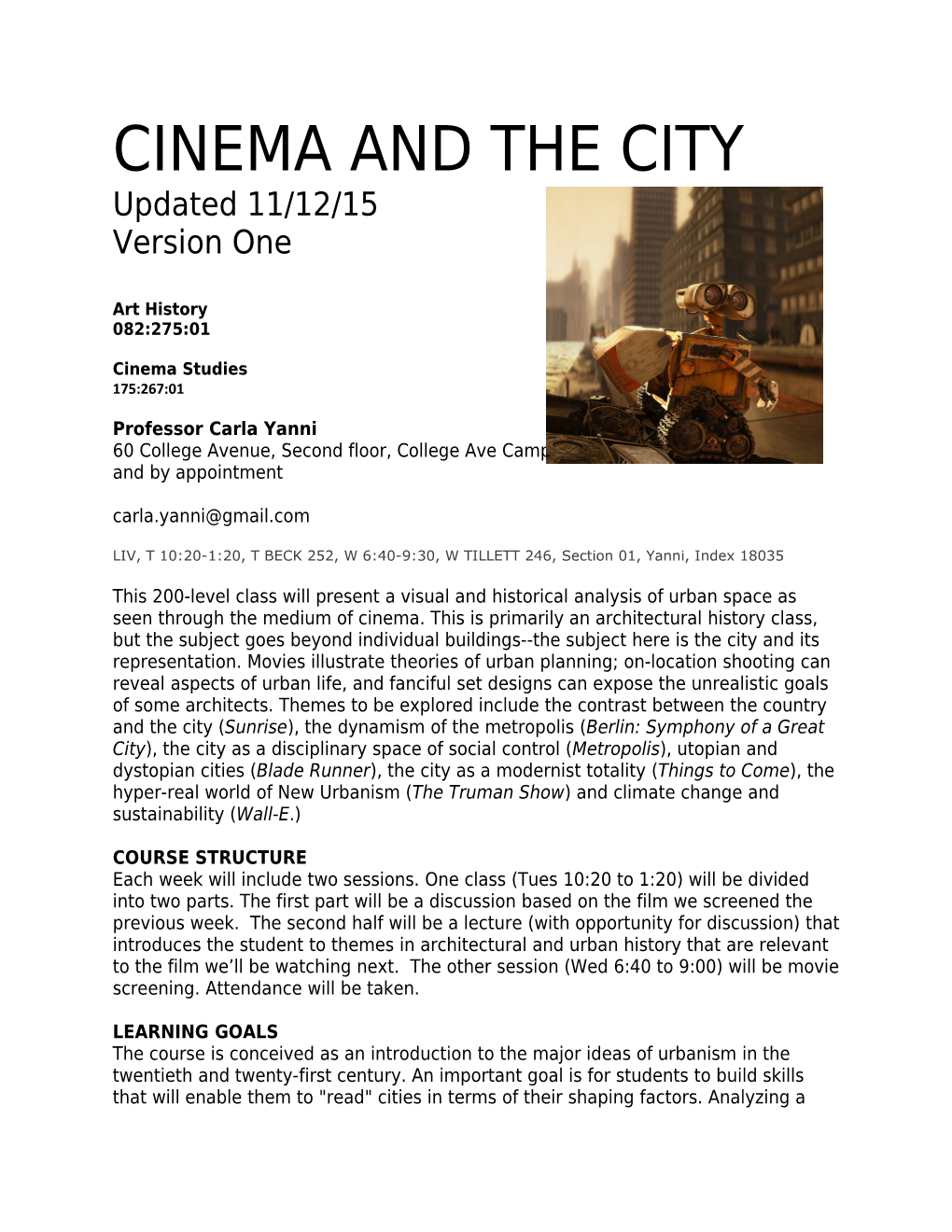 Cinema and the City