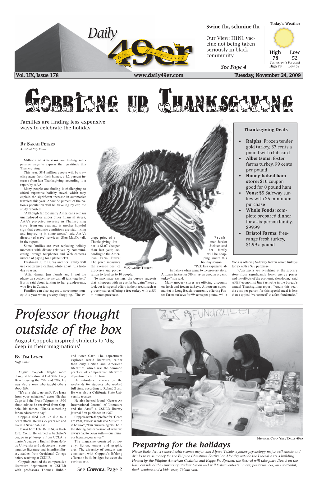 Tuesday, Nov. 24, 2009 (Full Layout)