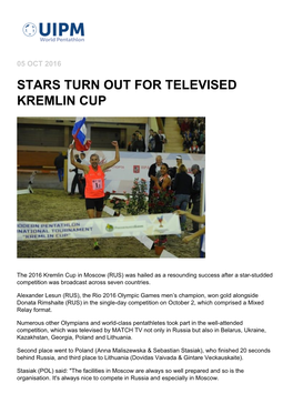 Stars Turn out for Televised Kremlin Cup