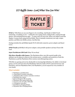 25 Raffle Items- Look What You Can Win!