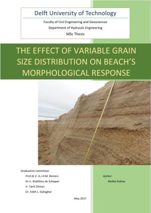 The Effect of Variable Grain Size Distribution on Beach's