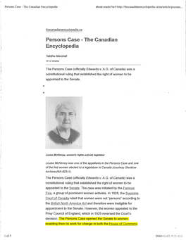 Persons -The Canadian Encyclopedia