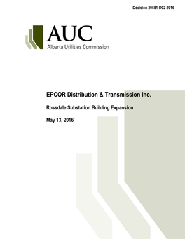 EPCOR Distribution & Transmission Inc