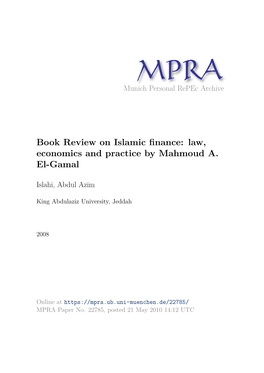 Book Review on Islamic Finance