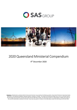 2020 Queensland Ministerial Compendium