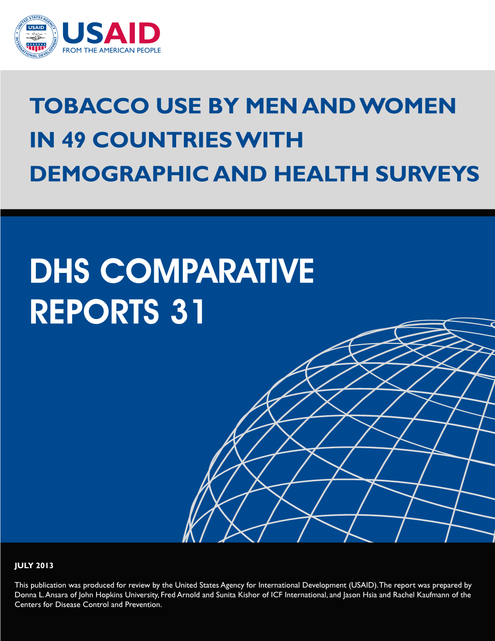 Tobacco Use by Men and Women in 49 Countries with Demographic and Health Surveys