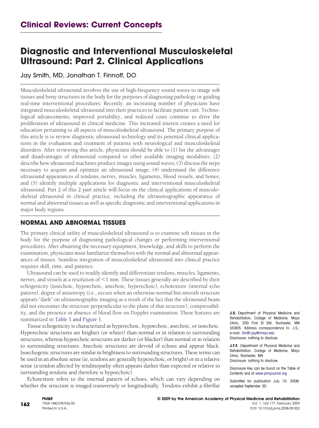 Diagnostic and Interventional Musculoskeletal Ultrasound: Part 2