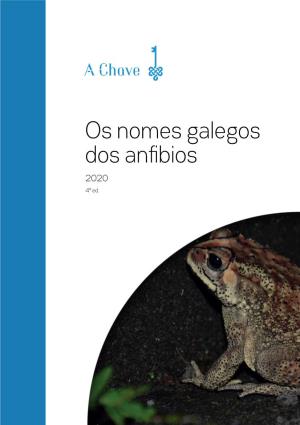 Os Nomes Galegos Dos Anfibios 2020 4ª Ed