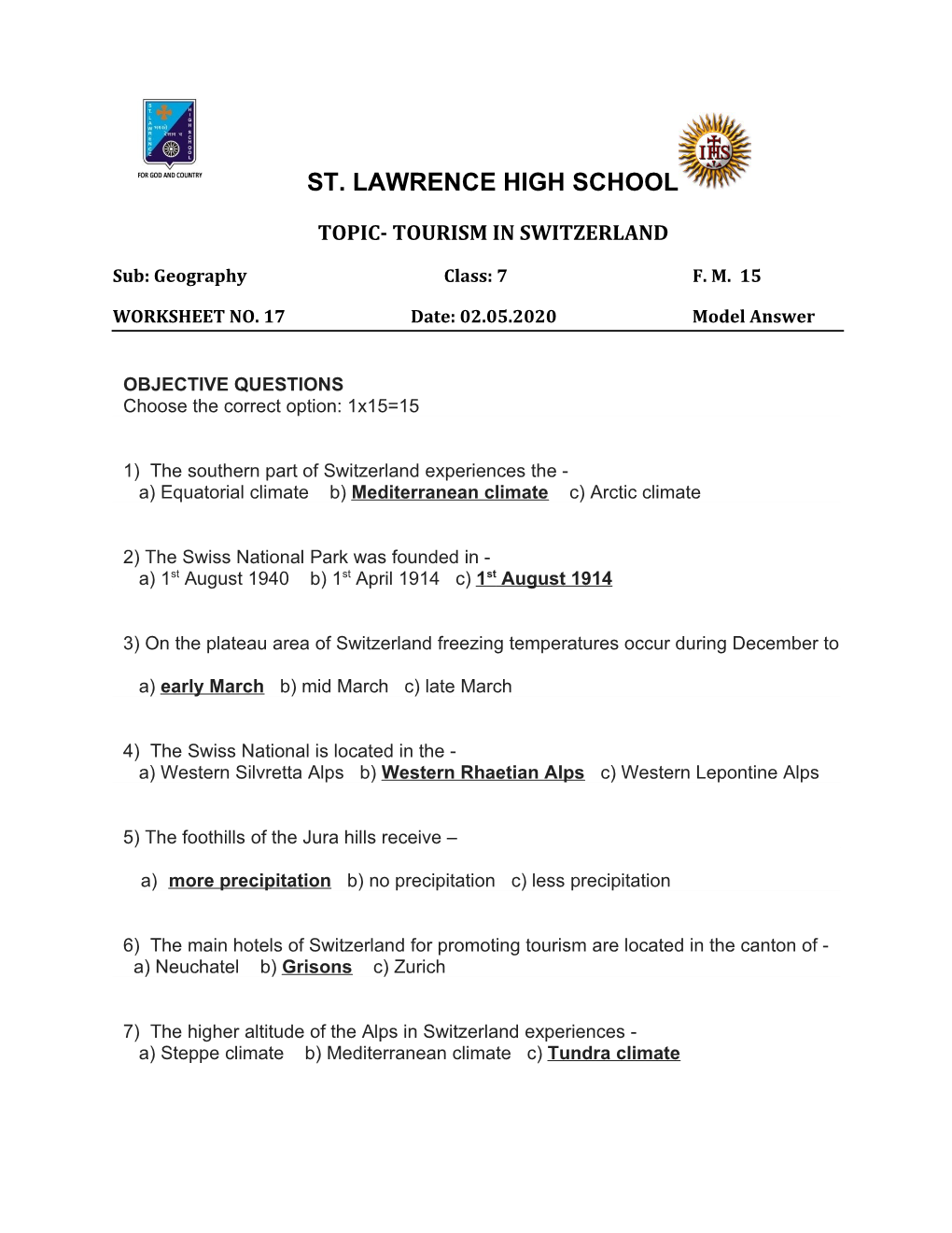 St. Lawrence High School
