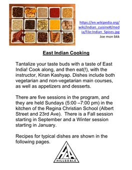 East Indian Cooking