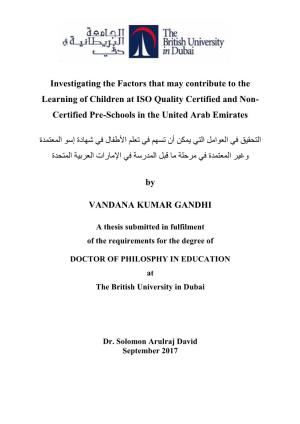 Certified Pre-Schools in the United Arab Emirates