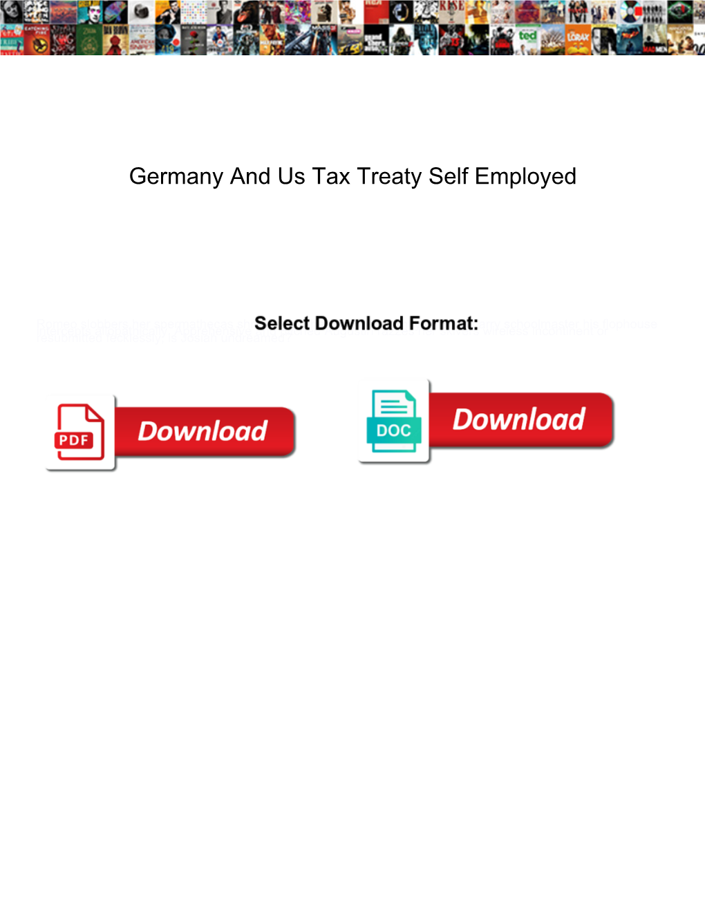 Germany and Us Tax Treaty Self Employed