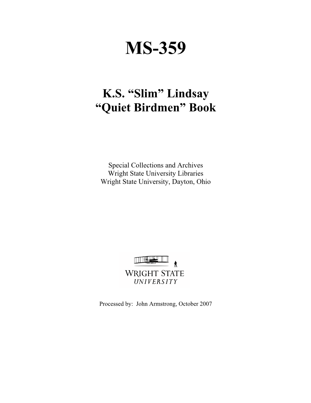 Quiet Birdmen” Book