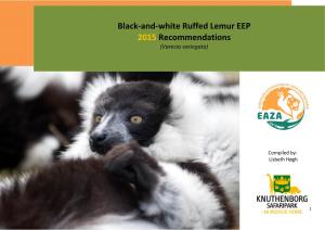 Black-And-White Ruffed Lemur EEP 2015 Recommendations (Varecia Variegata)