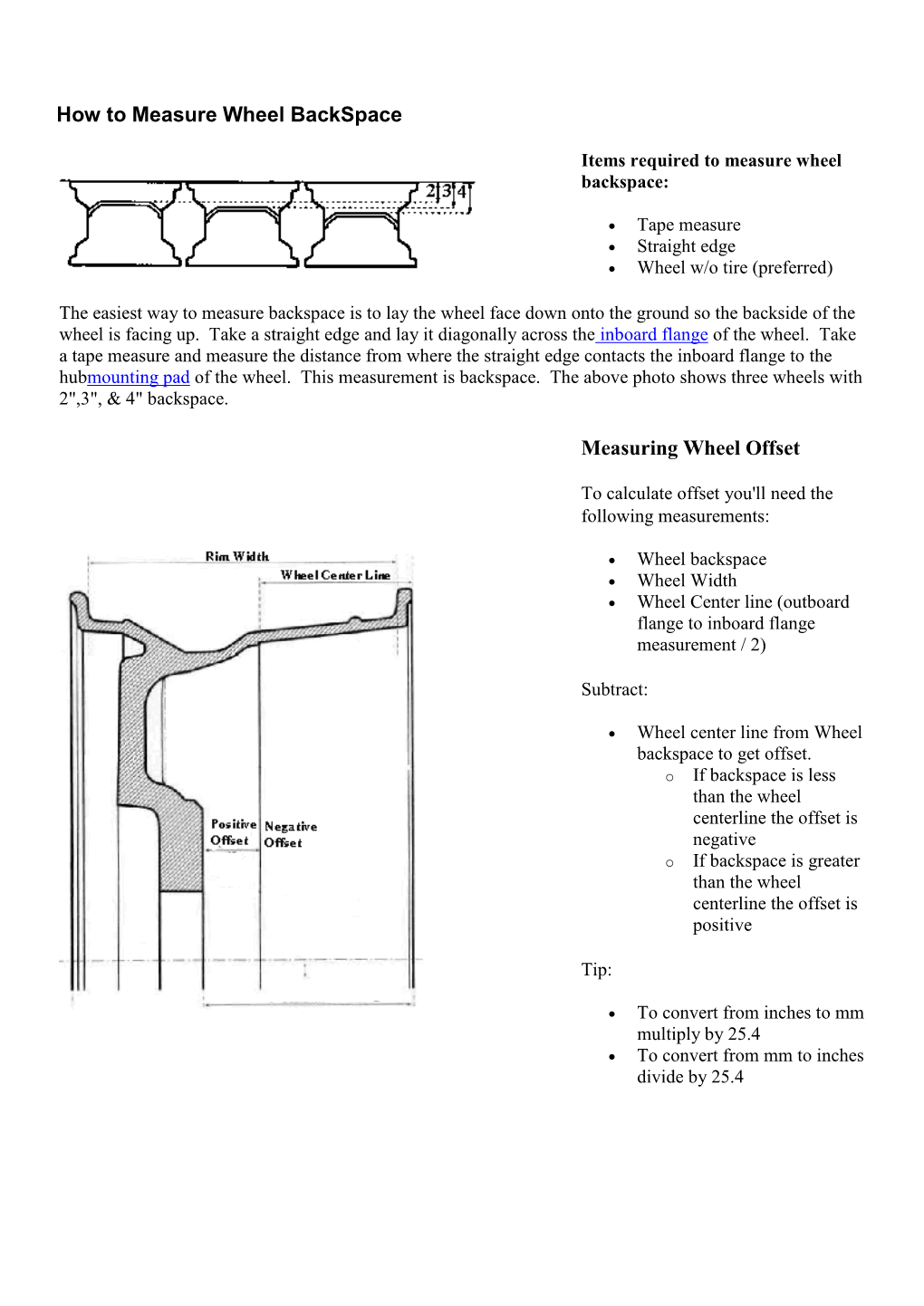 How to Measure Wheel Backspace Measuring Wheel Offset