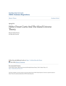 Heber Doust Curtis and the Island Universe Theory
