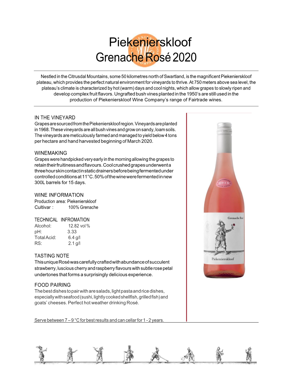 Piekenierskloof Grenache Rosé 2020