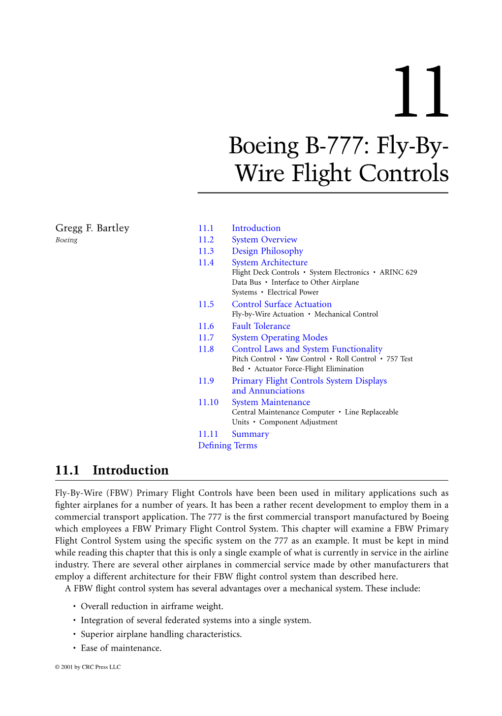 Chapter 11: Boeing B-777: Fly-By-Wire Flight Controls