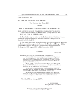 (Joint Combined Exchange Training and Jungle Warfare Exercises) (Requisition of Lands) (No