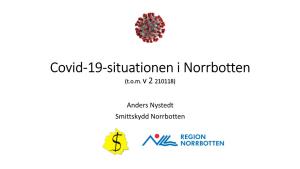 Covid-19-Situationen I Norrbotten (T.O.M
