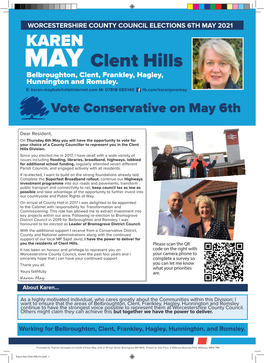 MAY Clent Hills Belbroughton, Clent, Frankley, Hagley, Hunnington and Romsley