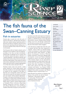 The Fish Fauna of the Swan–Canning Estuary