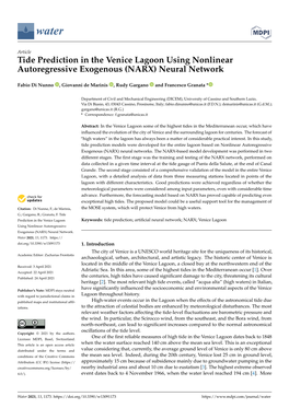 Tide Prediction in the Venice Lagoon Using Nonlinear Autoregressive Exogenous (NARX) Neural Network