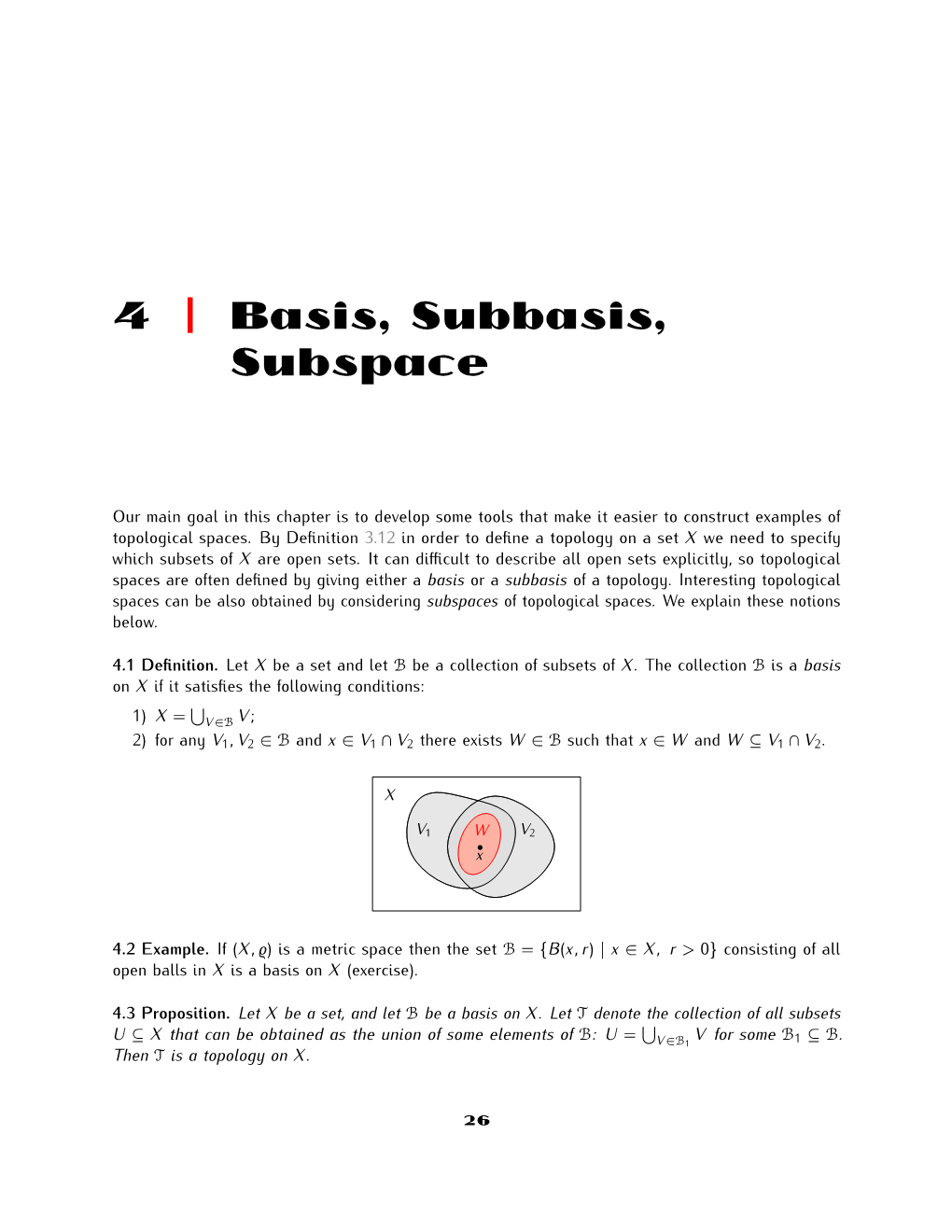 4 | Basis, Subbasis, Subspace