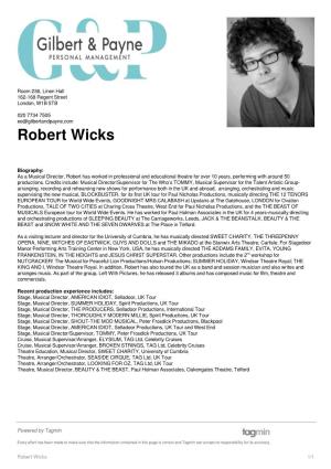 Robert Wicks