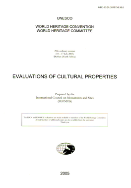 (ICOMOS) World Heritage Nominations 2005