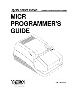 Micr Programmer's Guide