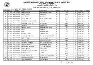 Roll Number Wise List of All Candidates.Rpt
