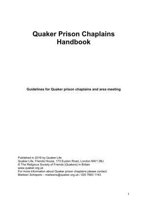 Quaker Prison Chaplains Handbook