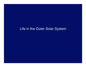 Life in the Outer Solar System Jupiter