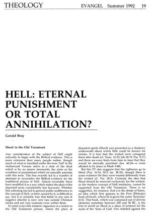 Hell: Eternal Punishment Or Total Annihilation?