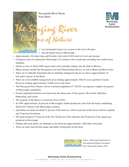 Pascagoula River Basin Fact Sheet