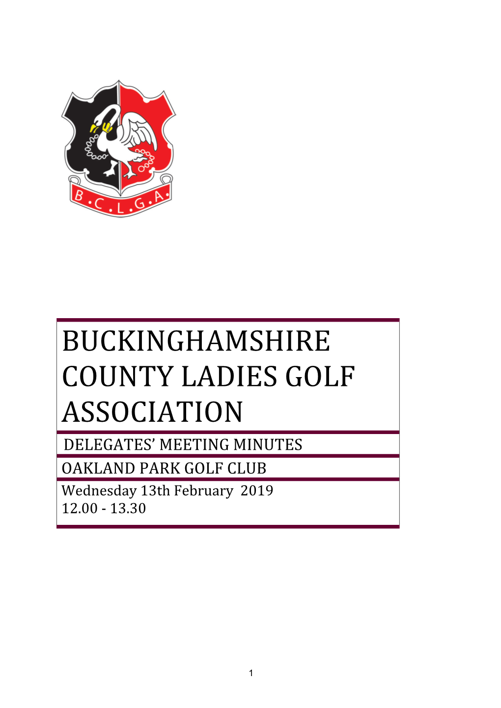 Buckinghamshire County Ladies Golf Association