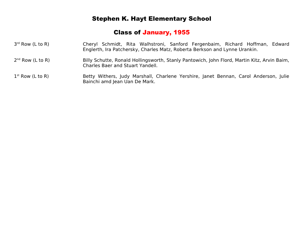 Stephen K. Hayt Elementary School