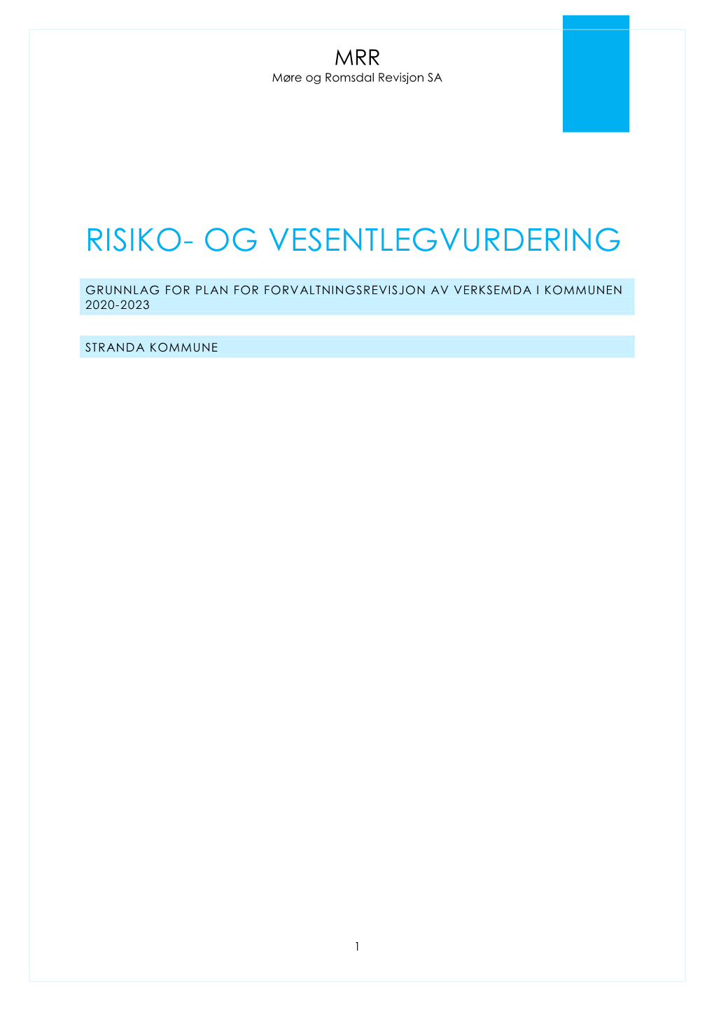 20200825-Risiko-Og-Vesentlegvurdering-Stranda.Pdf