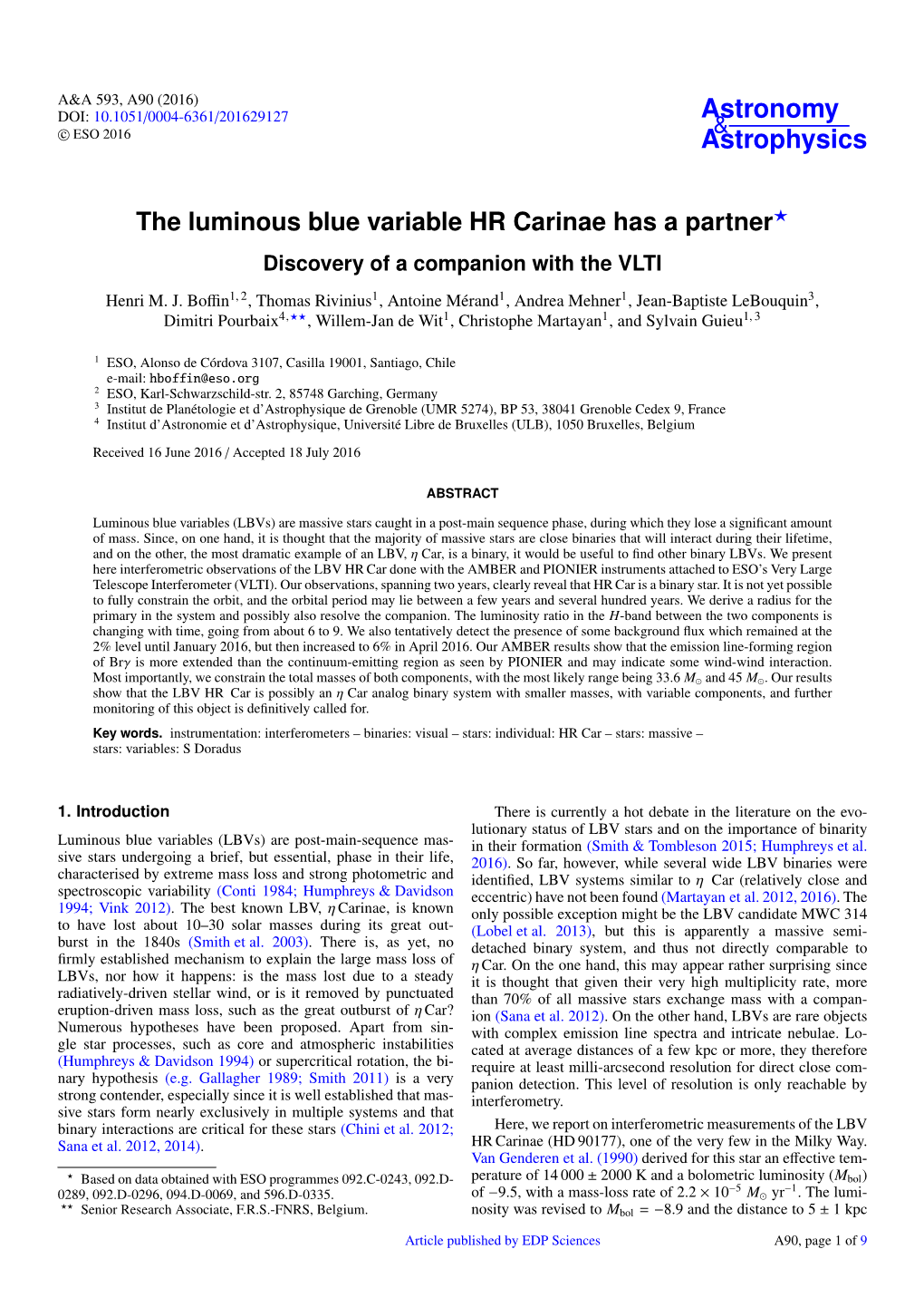 The Luminous Blue Variable HR Carinae Has a Partner? Discovery of a Companion with the VLTI