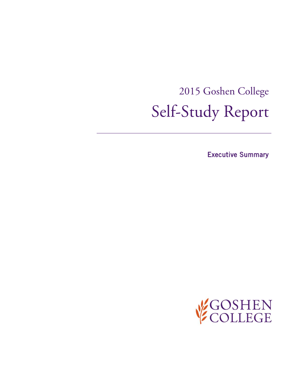 Self-Study Report