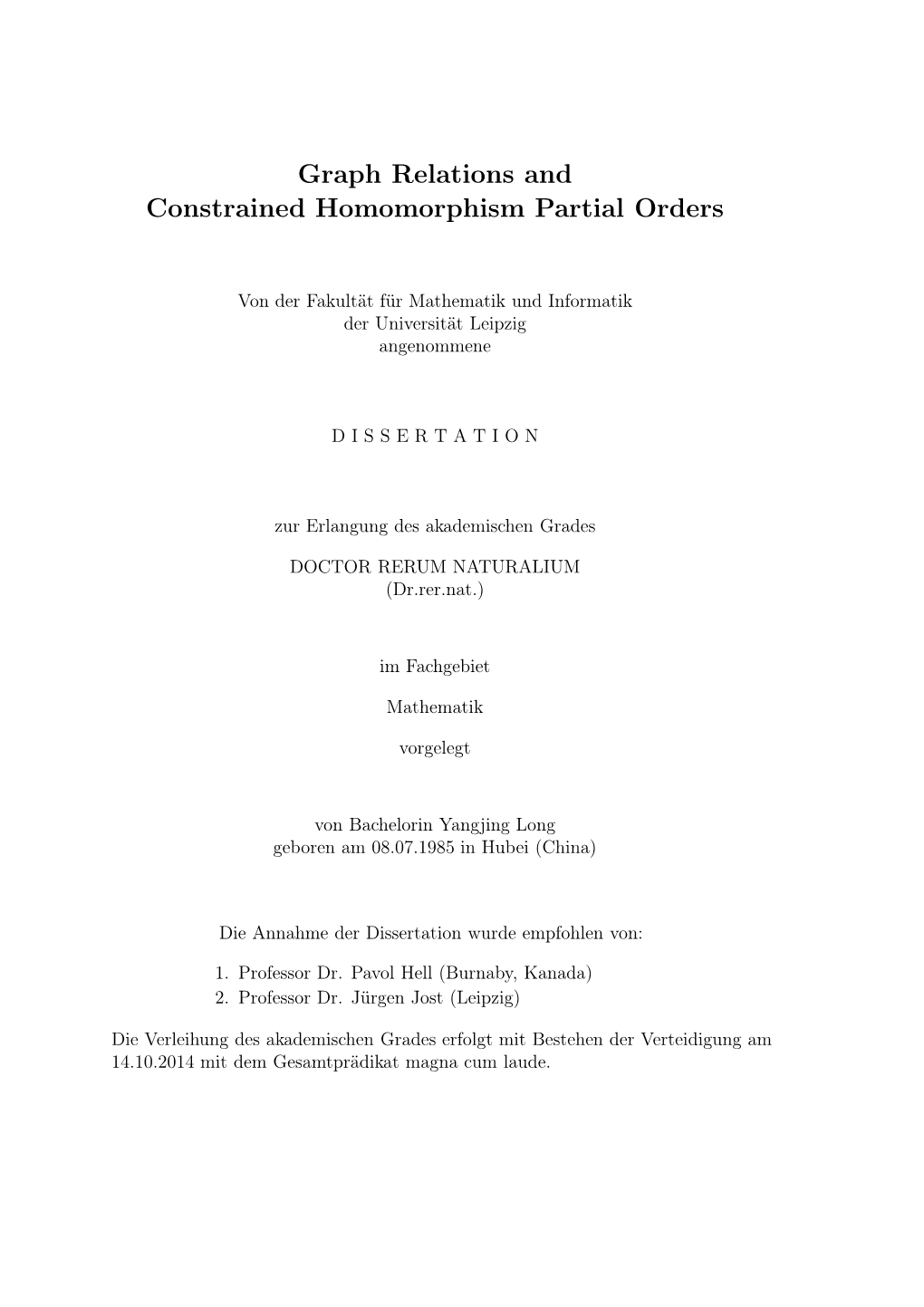 Graph Relations and Constrained Homomorphism Partial Orders