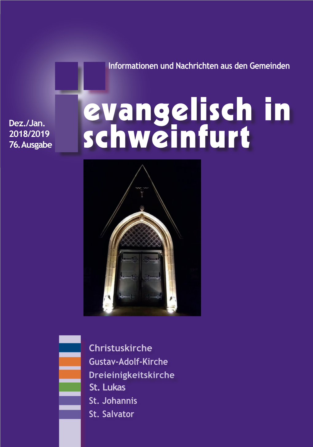 Dreieinigkeitskirche Impressum Herausgeber Und Anschrift Der Redaktion: Evang.- Luth