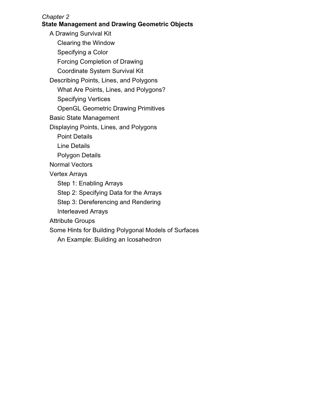 Chapter 2 State Management and Drawing Geometric Objects A