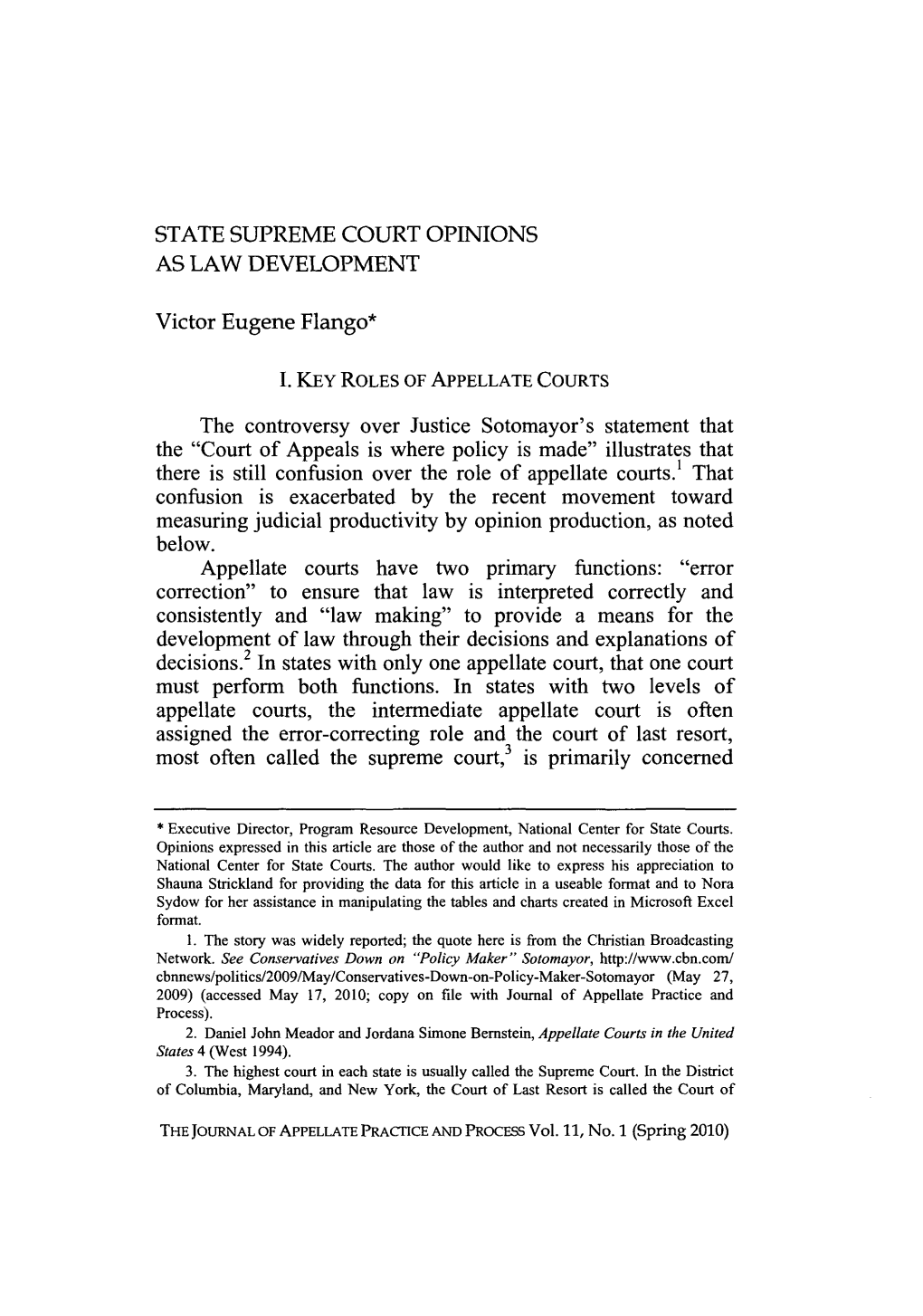 State Supreme Court Opinions As Law Development