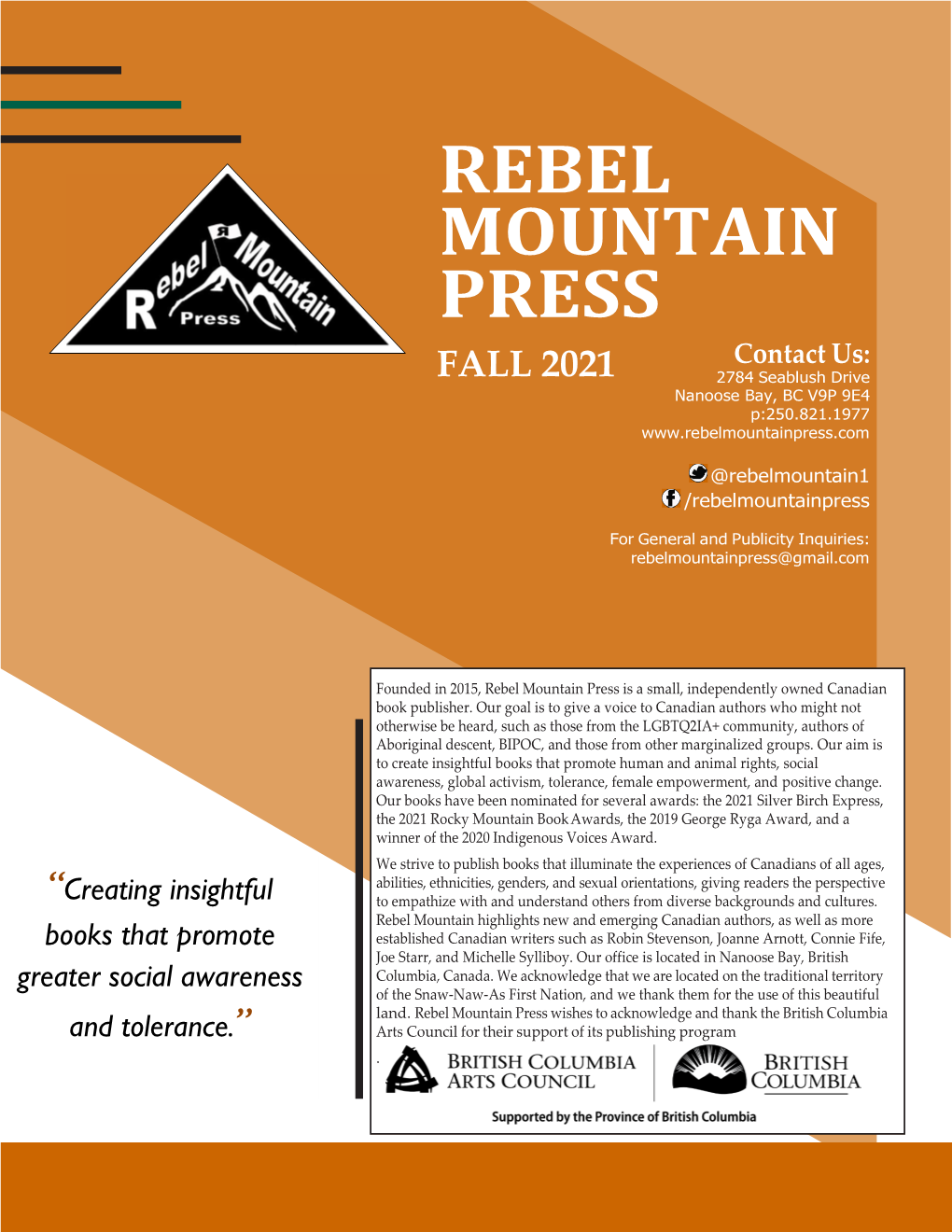 Rebel Mountain Press Fall 2021