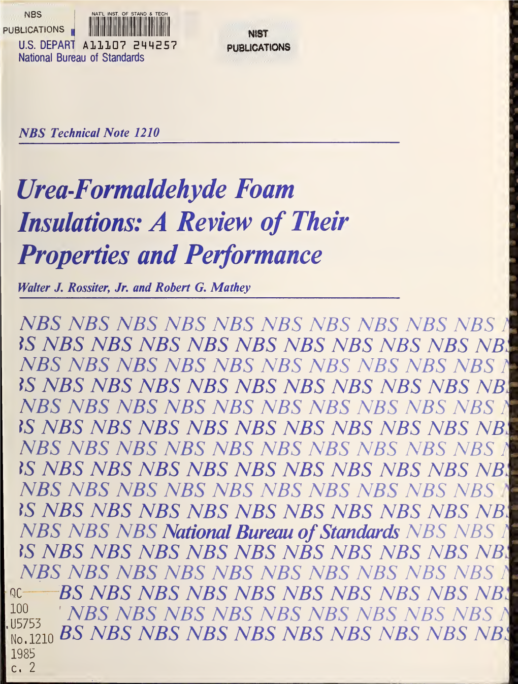 Urea-Formaldehyde Foam Insulations: a Review of Their Properties and Performance