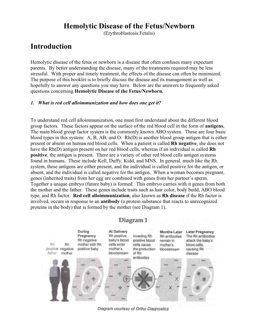 Hemolytic Disease of the Fetus/Newborn (Erythroblastosis Fetalis)