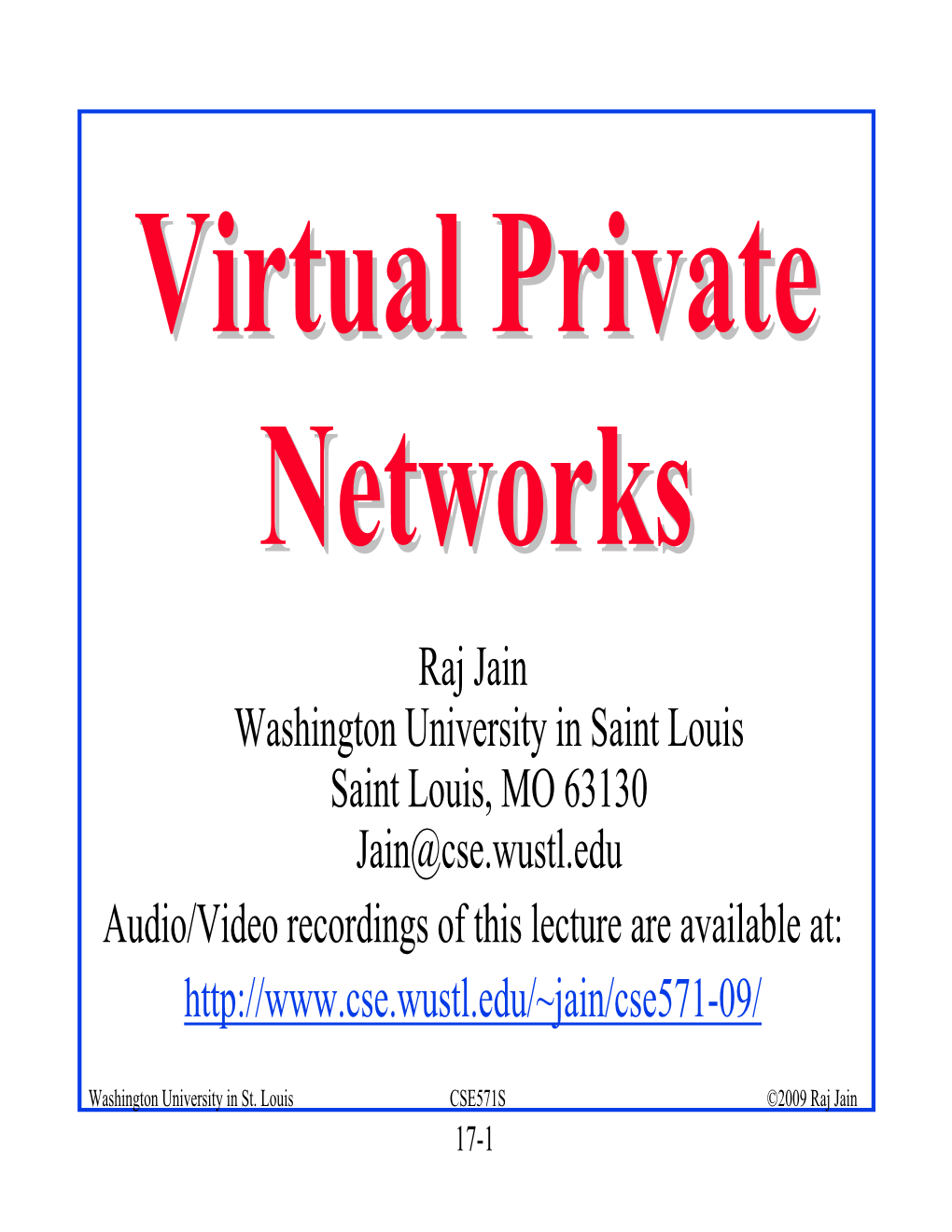 Virtual Private Networks Identifier, September 1999